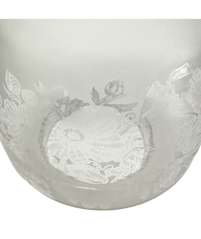 Frilled and Floral Oil Lamp Shade with 115mm Base