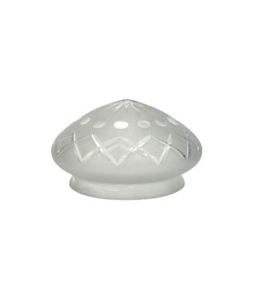 Small Frosted Pan Drop Light Shade with 145mm Fitter Neck