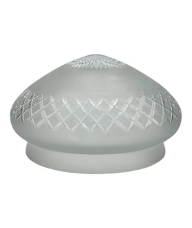 Frosted Pan Drop Light Shade with 195mm Fitter Neck