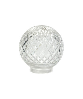 150mm Crystal Cut Glass Globe With 80mm Fitter Neck