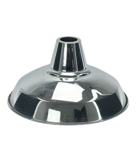 Chrome Metal Coolie Light shade with 42mm Fitter Hole