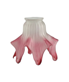 Christopher Wray Cranberry Tipped Frilled Tulip Shade with 57mm Fitter Neck