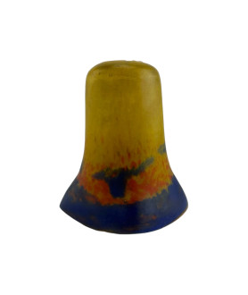 Pate de Verre Yellow to Blue Tulip Shade with 30mm Fitter Hole
