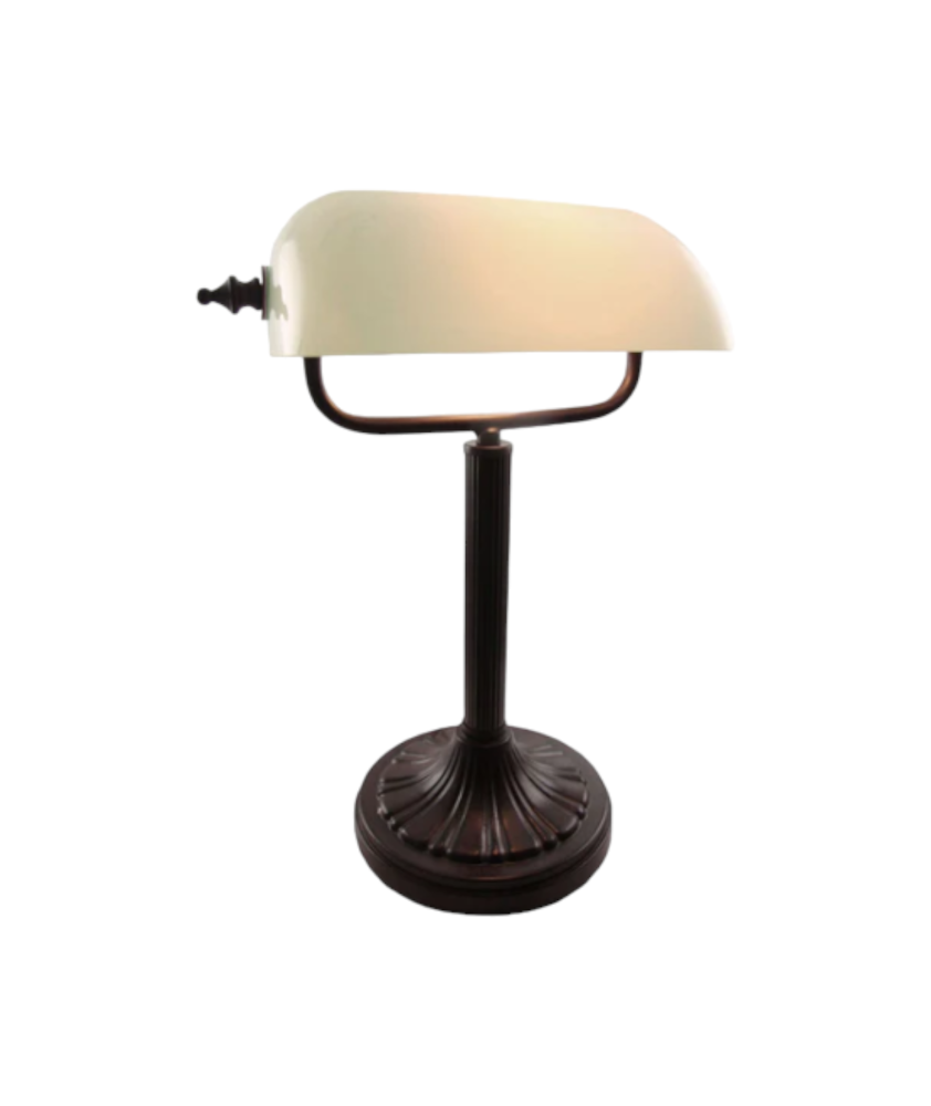 Bankers Lamp Antique Bronze (with Green or White Shade)
