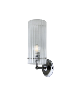 Reeded Clear Cylinder Pendant 