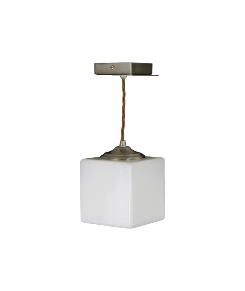 Cube Pendant in an Antique Bronze Finish