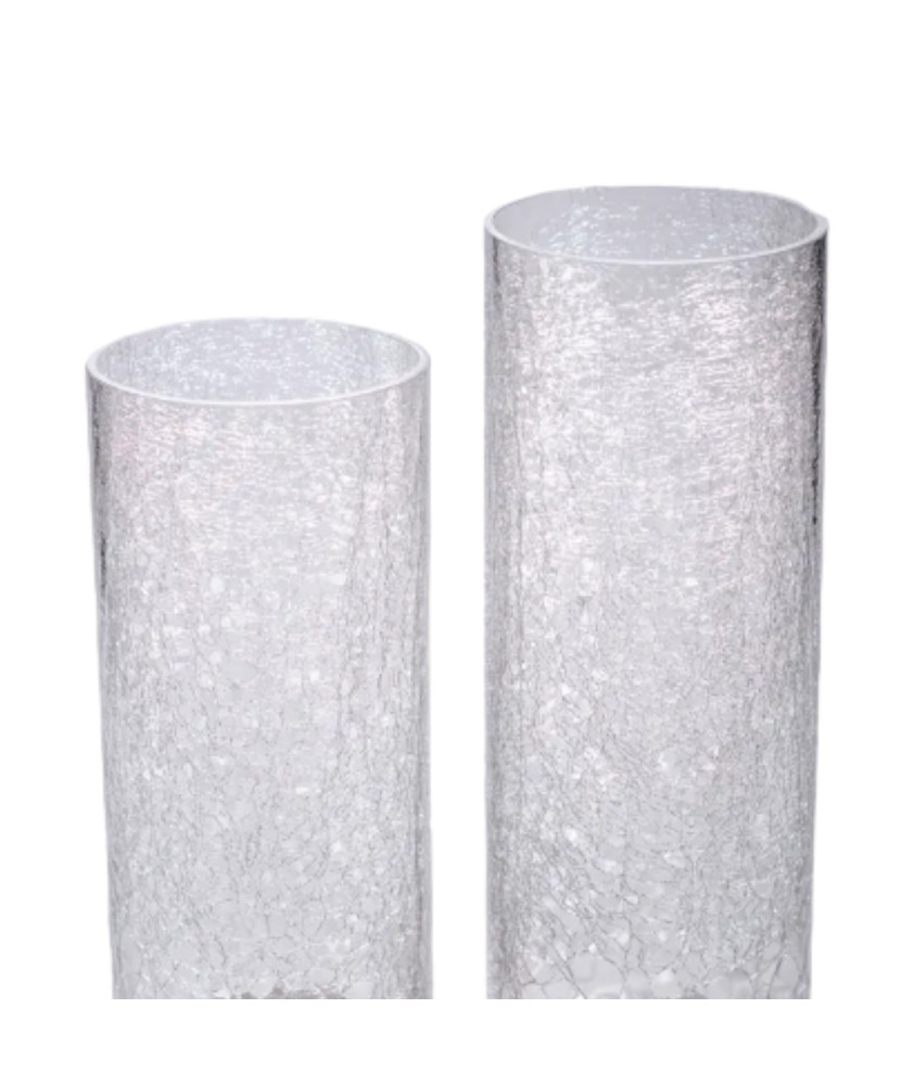 Crackled Glass Cylinders