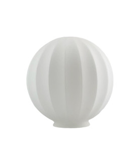 250mm Frosted Opal Ribbed Opal Globe with 100mm Fitter Neck