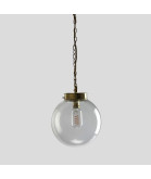 200mm Clear Globe Chain Pendant (Various Finishes)