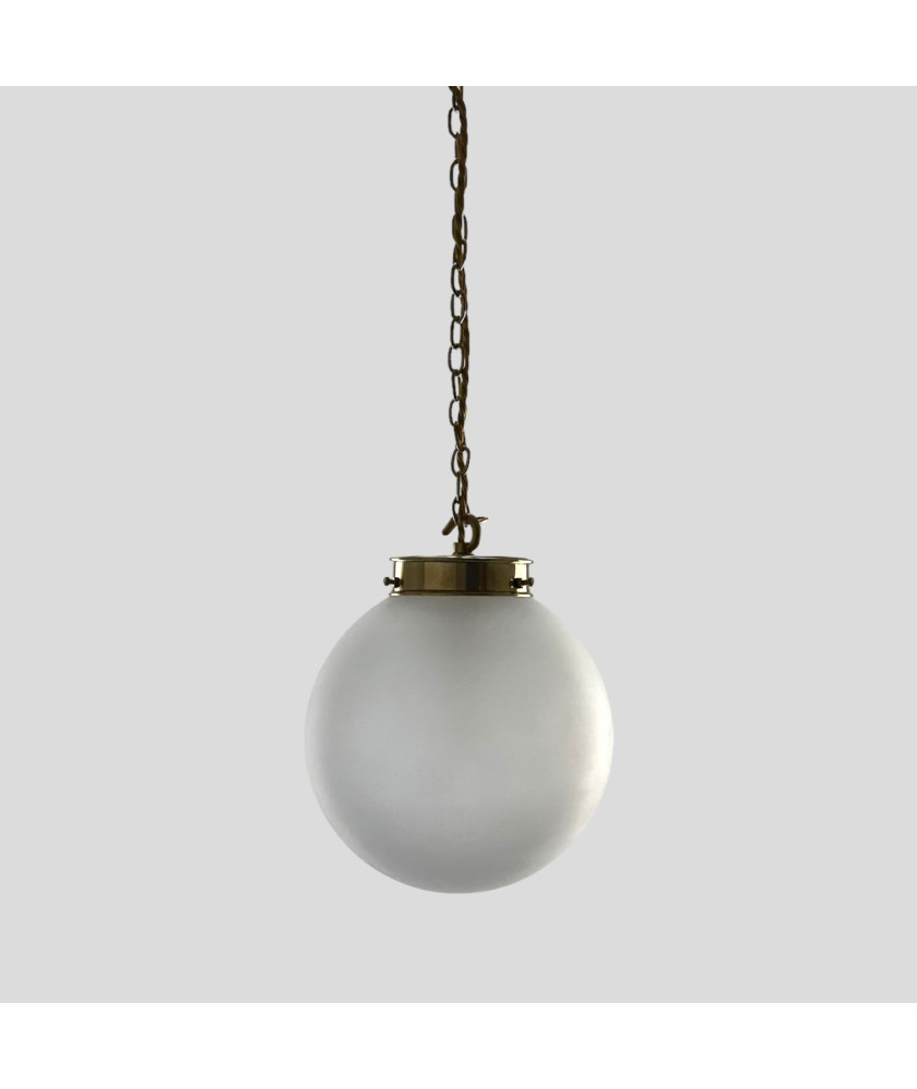 200mm Frosted Globe Chain Pendant (Various Finishes)