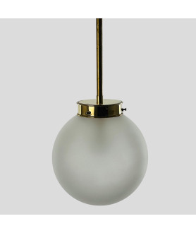 200mm Frosted Globe Rod Pendant (Various Finishes)