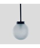 200mm Frosted Globe Rod Pendant (Various Finishes)