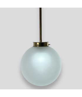 250mm Frosted Globe Rod Pendant (Various Finishes)