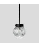 150mm Reeded Globe Rod Pendant (Various Finishes)