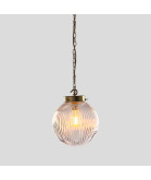 200mm Reeded Globe Chain Pendant (Various Finishes)