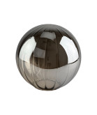 200mm Ribbed Smoked Glass Globe with 80mm Fitter Hole