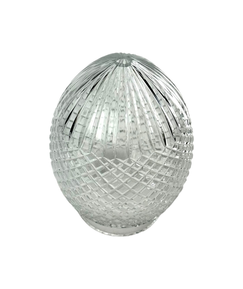 180mm Crystal Cut Acorn Glass Light Shade with 85mm Fitter Neck and 12mm Pilot Hole