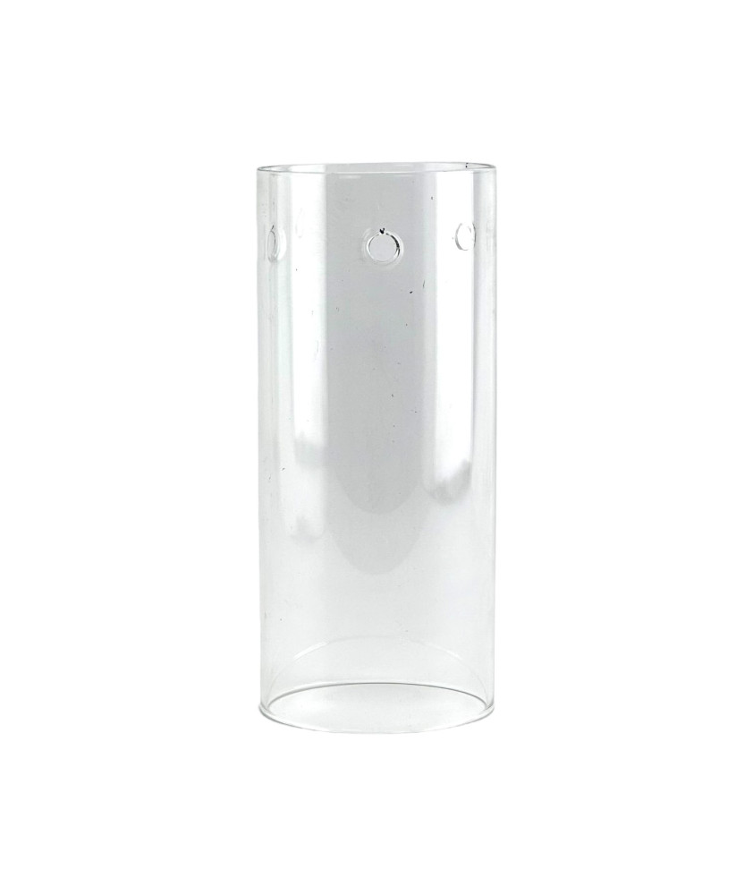 230mm Clear Glass Cylinder Shade with 3 Holes for Spider Fitting