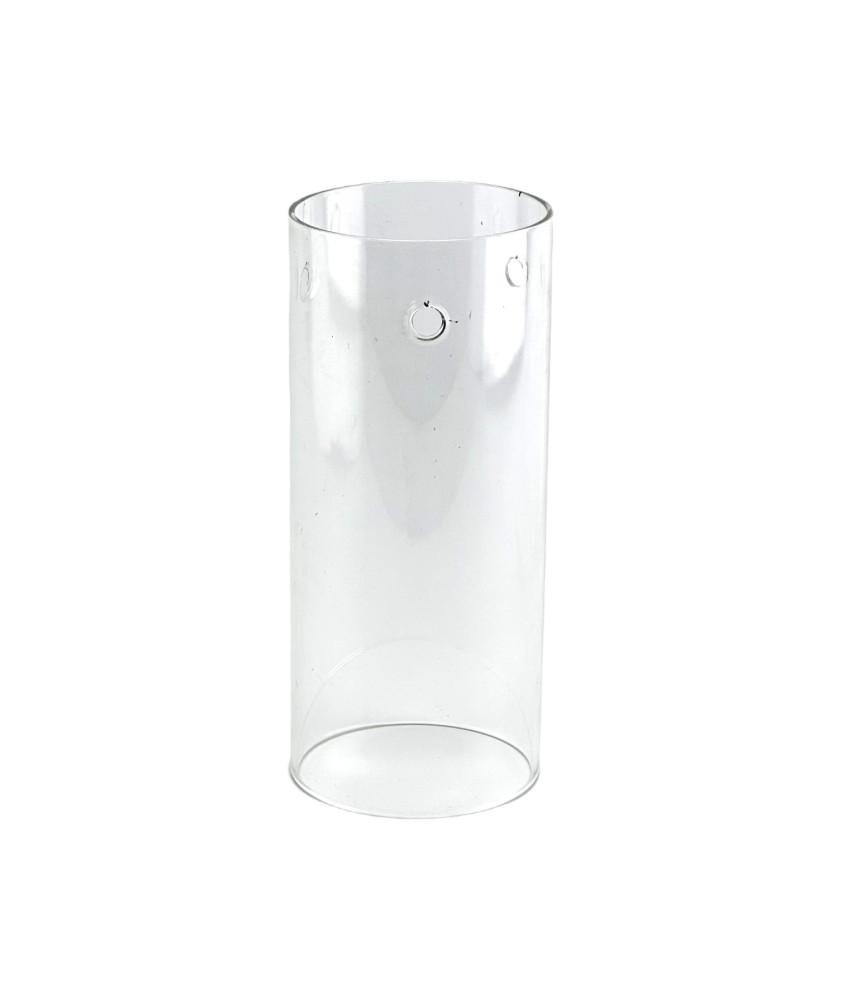 230mm Clear Glass Cylinder Shade with 3 Holes for Spider Fitting
