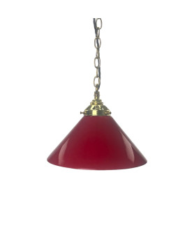 345mm Red Coolie Light Shade with 57mm Fitter Neck
