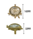 Mini Porthole Bulkhead Outdoor Light Brass