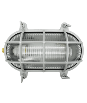 Large Standard Bulkhead Outdoor Light Silver Coloured