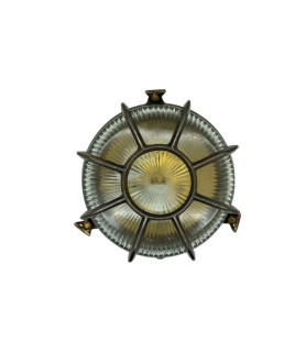 Extra Large Radial Porthole Bulkhead Antique Brass