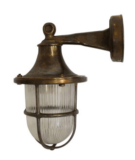 Outdoor Wall Lantern in Antique Brass