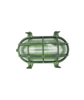 Large Standard Bulkhead Outdoor Light Verdigris