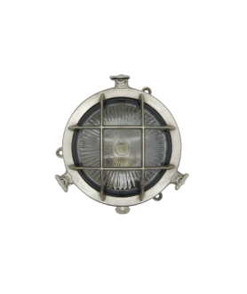 Mini Porthole Bulkhead Outdoor Light Satin Nickel