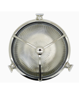 Trident Porthole Bulkhead Outdoor Light Mirror  Nickel