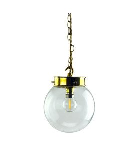 150mm Clear Globe Chain Pendant (Various Finishes)