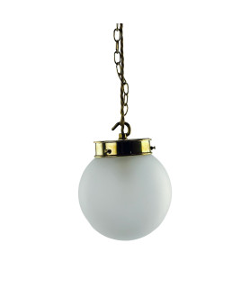 150mm Frosted Globe Chain Pendant (Various Finishes)