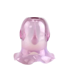 Pink Drip Glass Light Shade with 28mm Fitter Hole