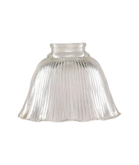 Prismatic Bell Light Shade with 57mm Fitter Neck (Clear or Frosted)