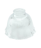 Prismatic Bell Light Shade with 57mm Fitter Neck (Clear or Frosted)