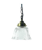 Prismatic Bell Light Shade with 57mm Fitter Neck (Clear or Frosted)