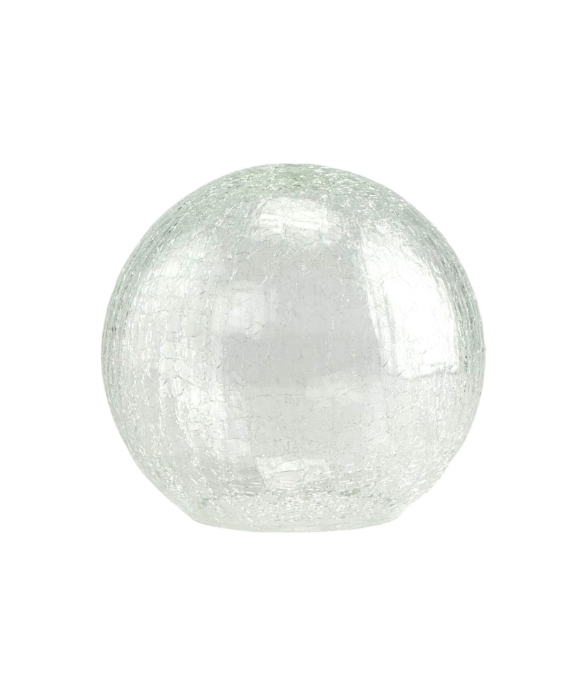 150mm Art Deco Crackle Globe Light Shade with 80mm Fitter (Clear or Frosted)
