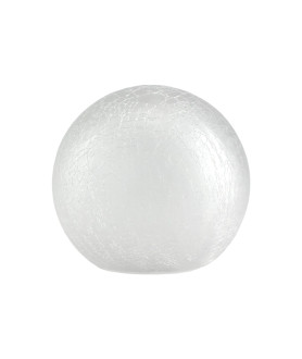 150mm Art Deco Crackle Globe Light Shade with 80mm Fitter (Clear or Frosted)