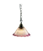 Cranberry Tipped Prismatic Light Shade with 45mm Fitter Hole