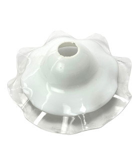 Opalescent to Clear frilled Tulip Light Shade with 28mm Fitter Hole