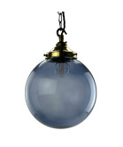 200mm Light Smoked Glass Globe Light Shade with 80mm Fitter Neck