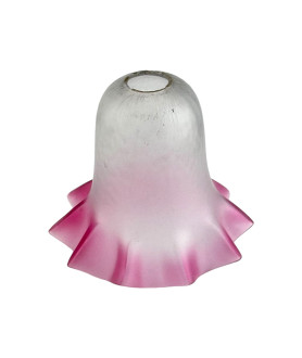 Frosted Cranberry Tipped Tulip Light Shade with 28mm Fitter Hole