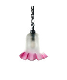 Frosted Cranberry Tipped Tulip Light Shade with 28mm Fitter Hole