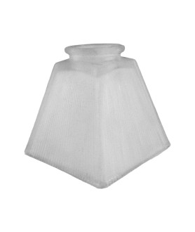 Frosted Prismatic Square Light Shade with 75mm Fitter Neck