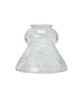 Italian Made Clear Crystal Cut Patterned Tulip Light Shade with 57mm Fitter Neck