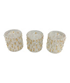 Set of 3 Amber and Clear Patterned Ceiling Light Shades with 30mm Fitter Hole