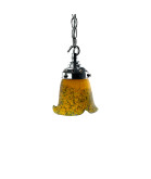 Small Yellow Mottled Bell Shade with 55mm Fitter Neck