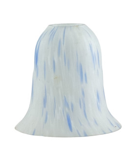 Blue and White Mottled Bell Shade with 40mm Fitter Hole