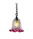 Cranberry Tipped Twisted Drip Shade with 30mm Fitter Hole